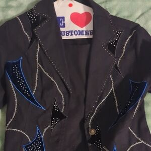 Stylish Black and Blue Women's Jacket